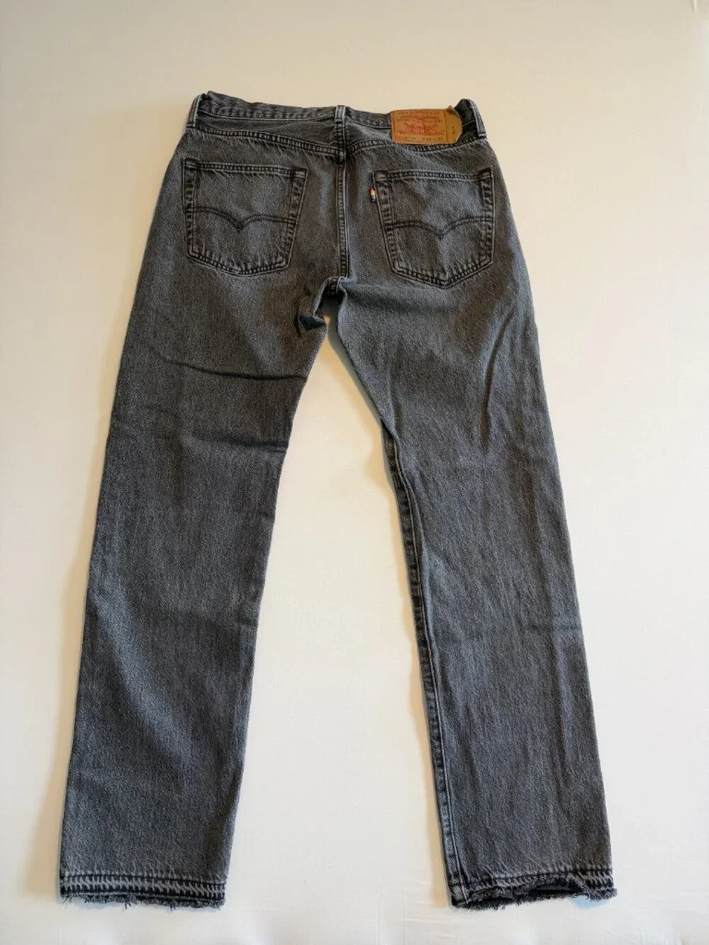 Vintage LEVIs 501 93s Rainbow Pride Gray Denim Jeans 32